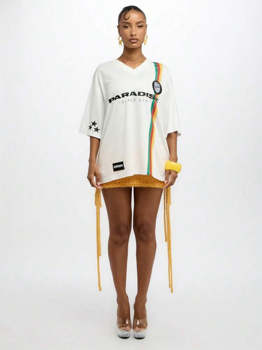 SUMWON WOMEN Oversized Sports Jersey T-Shirt Hip Hop Style Retro Sz XS ( Like M)